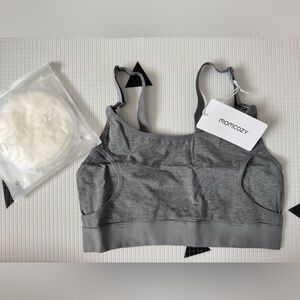 Momcozy NWT The Original Basic Hands Free Nursing Pumping Bra SMALL, DEEP GRAY
